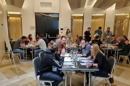 Marketing strategy team in a meeting