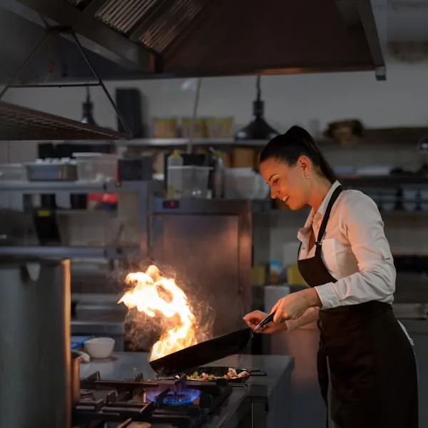 Chef in action — Behind the scenes